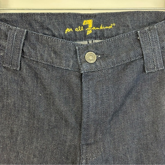 NWT 7 For All Mankind Blue Denim Flare Boot Cut Jeans Size 28 - Picture 9 of 12